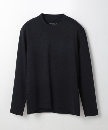 【ACTIVE TAILOR】シルケットスムースクルーネックロングカットソー