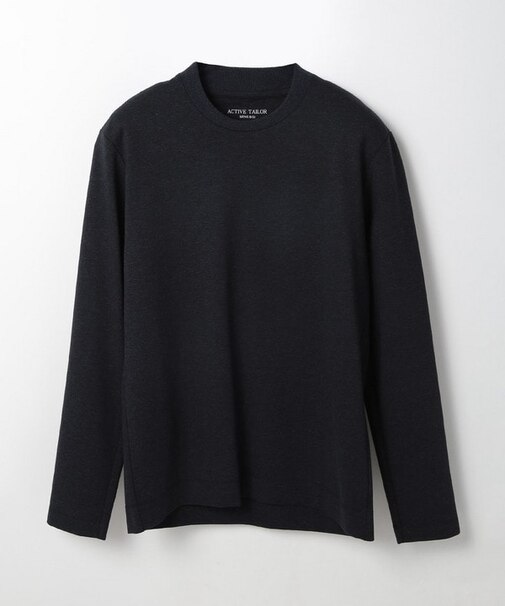 【ACTIVE TAILOR】シルケットスムースクルーネックロングカットソー