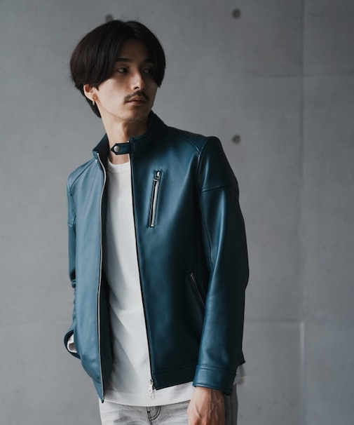 SHEEP LEATHER/シープレザー シングルライダースジャケット
