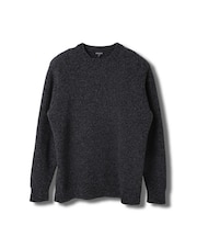 7G撚糸モールガータークルーネックニット