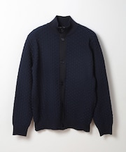 【ACTIVE TAILOR】12G リンクスブロックジャカードセーター