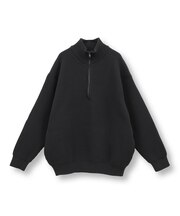 ウールライクハーフジップドライバーズニット