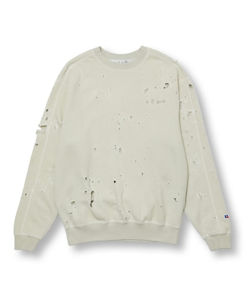 【bal/バル】RUSSELL DISTRESSED ATHLETIC HEAVY COTTON CREW