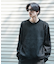 *WEB限定 ランダムストライプ ルーズフィット モールニットセーター