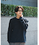*WEB限定 ランダムストライプ ルーズフィット モールニットセーター