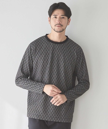 <UNION STATION by MEN'S BIGI>ジオメトリックジャガードロンT
