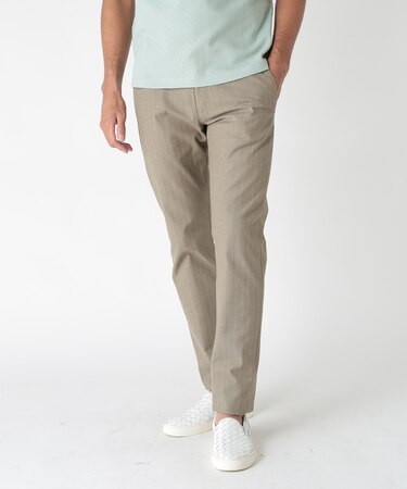 ＜ON/OFF兼用＞シャドーヘリンボーンストレッチパンツ