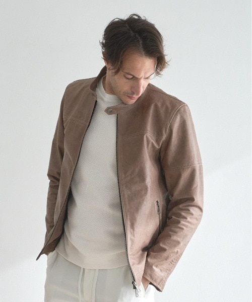 Calf Leather ミニマル シングル ライダースジャケット｜フリークス