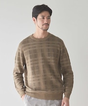 シャドーチェックニット