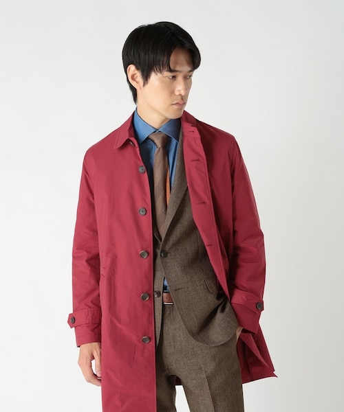 T400高密度ストレッチタフタステンカラーコート｜メンズビギの通販
