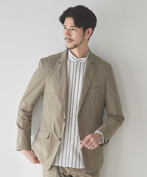 LARDINI(ラルディーニ)】コットンリネンドビーストライプジャケット