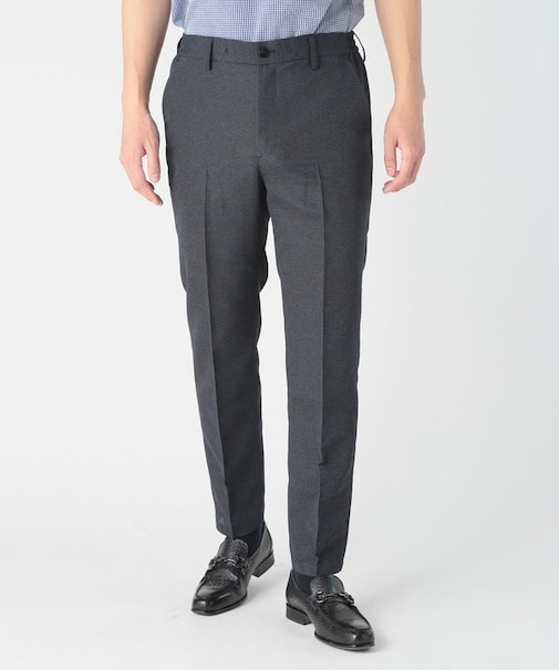 千鳥柄カラミストレッチスラックスパンツ