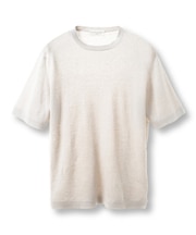 【FILIPPO DE LAURENTIIS/フィリッポ デ ローレンティス】綿麻ハイゲージニットTEE
