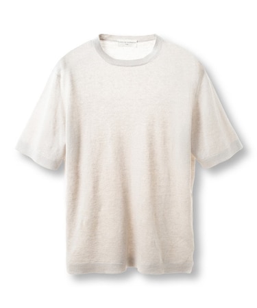 【FILIPPO DE LAURENTIIS/フィリッポ デ ローレンティス】綿麻ハイゲージニットTEE