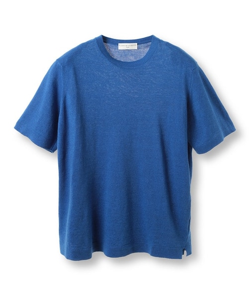【FILIPPO DE LAURENTIIS/フィリッポ デ ローレンティス】綿麻ハイゲージニットTEE