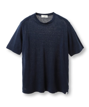 【FILIPPO DE LAURENTIIS/フィリッポ デ ローレンティス】綿麻ハイゲージニットTEE