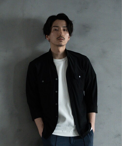 スタンドカラー BDUミリタリーシャツ　3/4スリーブVer.