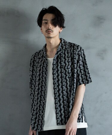 ヴィンテージライクオープンカラーシャツ