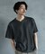 ランダムテレコ フェイクレイヤード VネックTシャツ