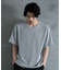 ランダムテレコ フェイクレイヤード VネックTシャツ