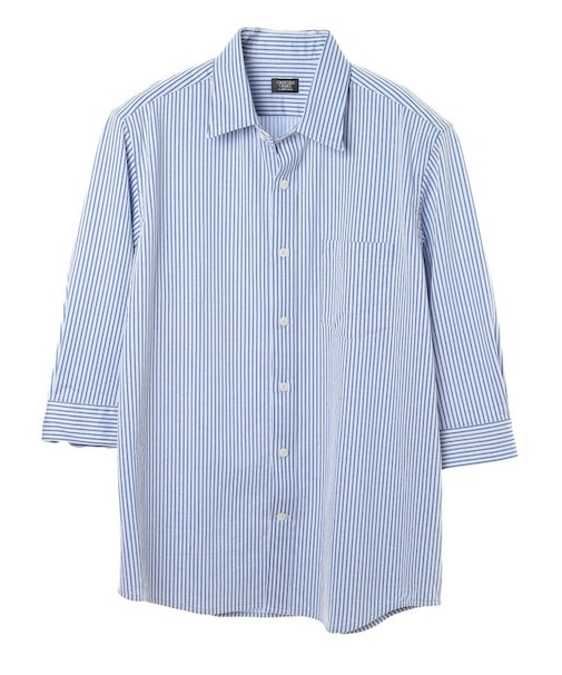 HIGH COOL ニットサッカー七分袖シャツ