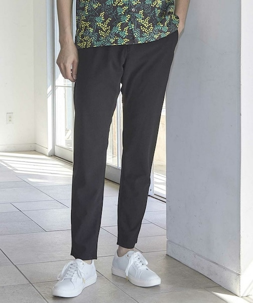 梨地ジャージースリムイージーパンツ