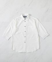 【抗菌・UVカット】ストレッチワッシャーワイドカラーシャツ