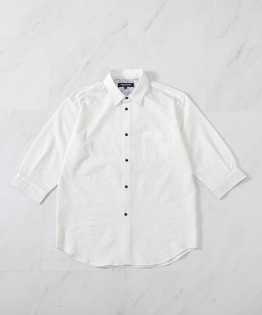 【抗菌・UVカット】ストレッチワッシャーワイドカラーシャツ