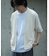 *WEB限定 シアー ジャガード 5分袖 ボタンレスカーディガン