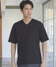 ツイストストライプJQDVネックT