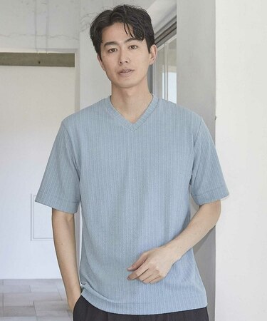 ツイストストライプJQDVネックT