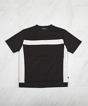【接触冷感】キシリトールパネル切り替えポンチTシャツ