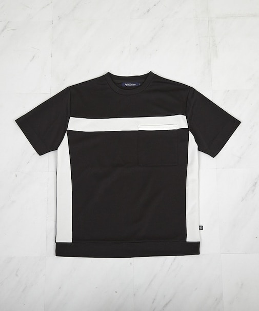 【接触冷感】キシリトールパネル切り替えポンチTシャツ