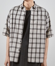 アメリカンチェックレギュラーカラー半袖シャツ