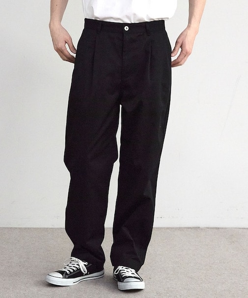 T/Cツイルタックワイドテーパードパンツ