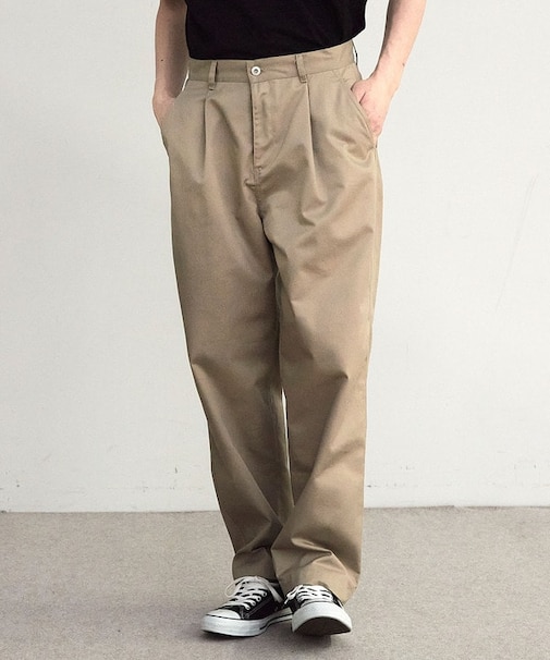 T/Cツイルタックワイドテーパードパンツ