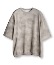 ムラ染めプリントルーズフィットTEE