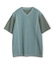 サマーニットコンビVネック半袖Tシャツ