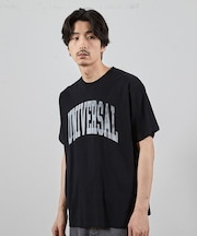 ユニバーサルオーバーオール別注ビンテージ加工プリントTシャツ