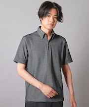 ハニカムジャガード シャドーボーダーポロ