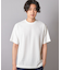 チェックジャガード×袖ポンチ 異素材Tシャツ