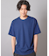 チェックジャガード×袖ポンチ 異素材Tシャツ