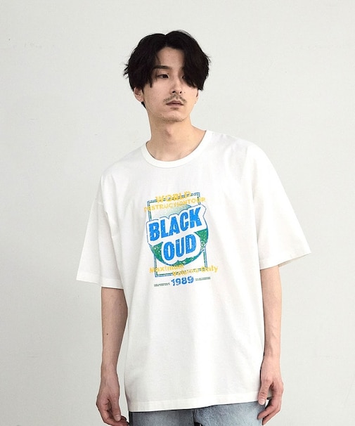 古着風ピグメントロゴプリントTシャツ
