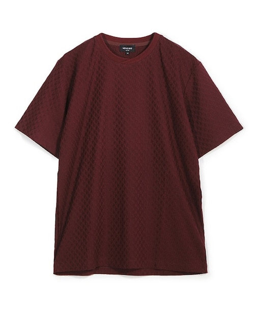 シルケット加工 変形千鳥柄リンクスTEE