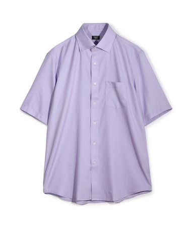 ＜イージーケア＞クールマックスドビーストレッチハーフスリーブビジネスシャツ