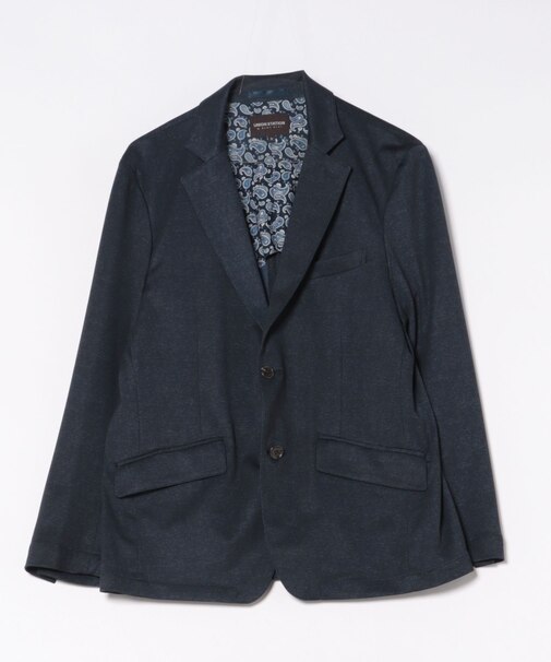 【セットアップ着用可】メランジプリントポンチテーラードジャケット