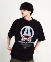 【CHAOTIC】別注アナーキーポルカドットプリントオーバーサイズTシャツ