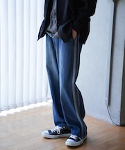 10.5ozスラブデニムトラックパンツ
