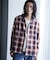 ルーズシルエットオンブレーチェックシャツ