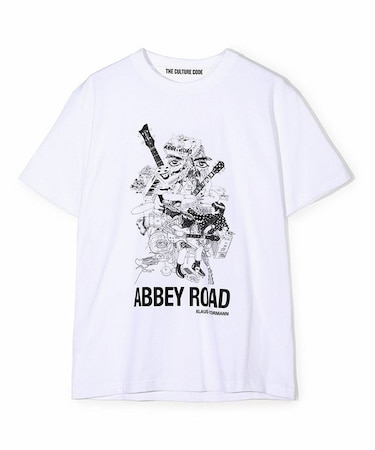 【THE CULTURE CODE x Klaus Voormann x MEN'S BIGI 】 別注プリントTシャツ＜Abbey Road＞